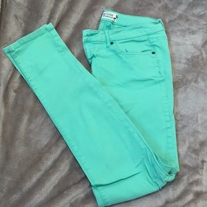 Scarlet boulevard skinny mint jeans